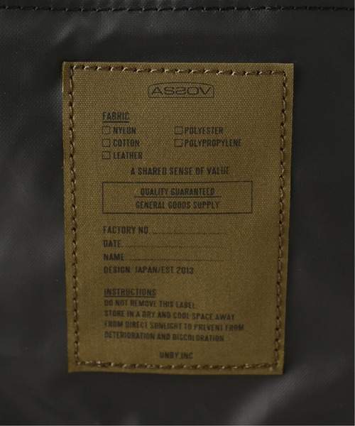 AS2OV(アッソブ)の「【AS2OV/アッソブ】PORTABLE LARGE ECO BAG(ショルダーバッグ・メンズ・ブラック/カーキ・FREE)」の14枚目の写真