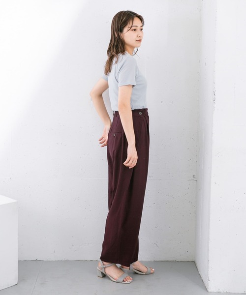 KBF（ケイビーエフ）の「コンパクトベーシックTシャツ（Tシャツ/カットソー・レディース・アイボリー/ブルー/オレンジ/ダークブラウン・ONE）」の20枚目の写真