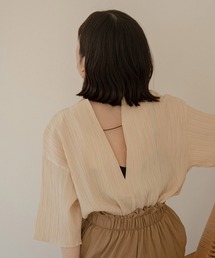 lawgy | vertical wrinkle 2way blouse(シャツ/ブラウス)