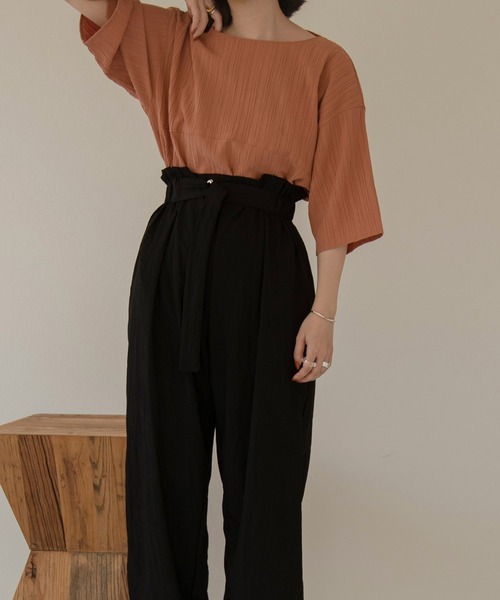 lawgy(ラウジー)の「vertical wrinkle 2way blouse(シャツ/ブラウス・レディース・オレンジ/クリーム/ブラック/ベージュ・FREE)」の10枚目の写真