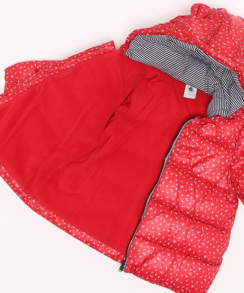 PETIT BATEAU（プチバトー）の「耳付きフード中綿入りジャケット（その他アウター・キッズ・レッド・24MONTH/18MONTH）」の3枚目の写真