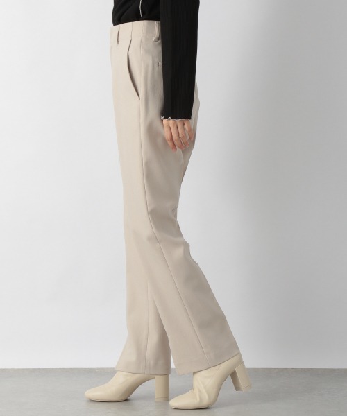 LOWRYS FARM（ローリーズファーム）の「メランジフロントスリットパンツ　214870（その他パンツ・レディース・ブラック/ダークブラウン/オフホワイト/レッド・MEDIUM/LARGE）」の5枚目の写真