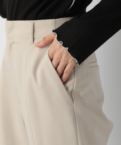 LOWRYS FARM（ローリーズファーム）の「メランジフロントスリットパンツ　214870（その他パンツ・レディース・ブラック/ダークブラウン/オフホワイト/レッド・MEDIUM/LARGE）」の8枚目の写真