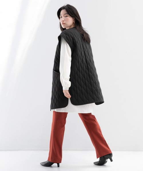 LOWRYS FARM（ローリーズファーム）の「メランジフロントスリットパンツ　214870（その他パンツ・レディース・ブラック/ダークブラウン/オフホワイト/レッド・MEDIUM/LARGE）」の16枚目の写真