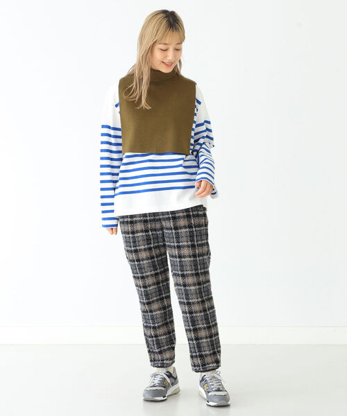 BEAMS BOY(ビームスボーイ)の「BEAMS BOY / リブ タートルネック ウォーマー(ネックウォーマー/スヌード・レディース・オレンジ/オリーブ/グレー・ONE SIZE)」の9枚目の写真