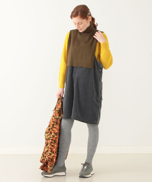 BEAMS BOY(ビームスボーイ)の「BEAMS BOY / リブ タートルネック ウォーマー(ネックウォーマー/スヌード・レディース・オレンジ/オリーブ/グレー・ONE SIZE)」の12枚目の写真