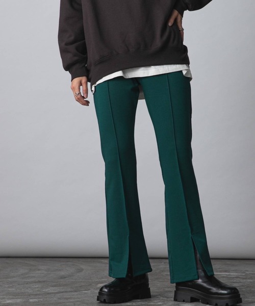 bohmal（ボマール）の「美脚カットソースリットパンツ（その他パンツ・レディース・ブラック/グリーン/パープル/オレンジ・FREE）」の2枚目の写真