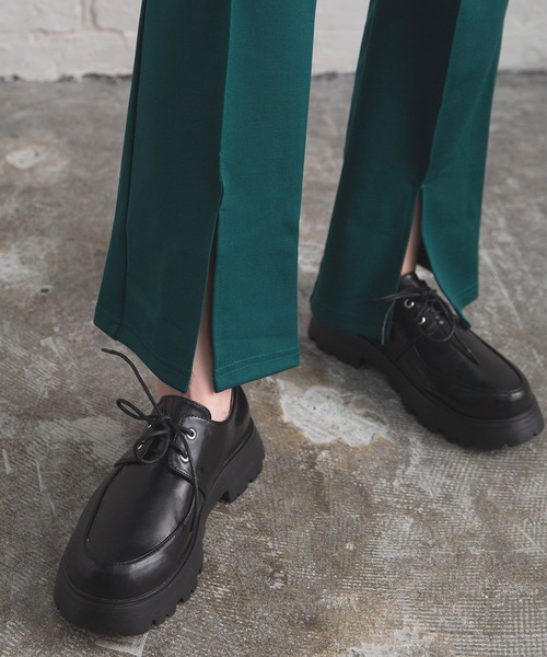 bohmal（ボマール）の「美脚カットソースリットパンツ（その他パンツ・レディース・ブラック/グリーン/パープル/オレンジ・FREE）」の14枚目の写真