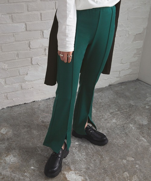 bohmal（ボマール）の「美脚カットソースリットパンツ（その他パンツ・レディース・ブラック/グリーン/パープル/オレンジ・FREE）」の21枚目の写真