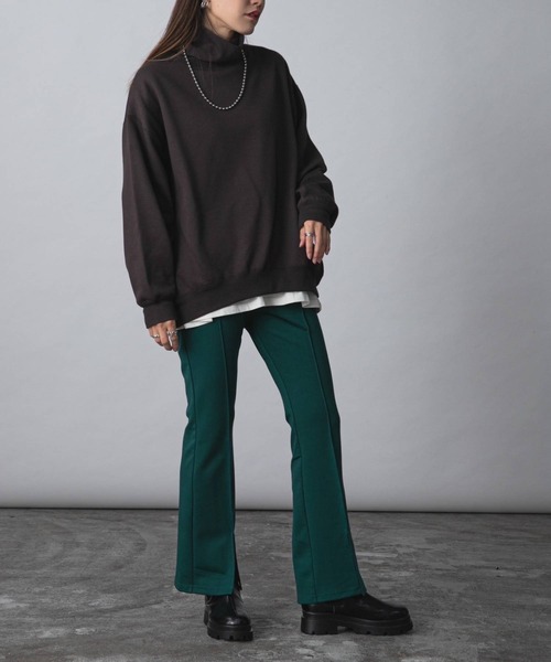 bohmal（ボマール）の「美脚カットソースリットパンツ（その他パンツ・レディース・ブラック/グリーン/パープル/オレンジ・FREE）」の16枚目の写真