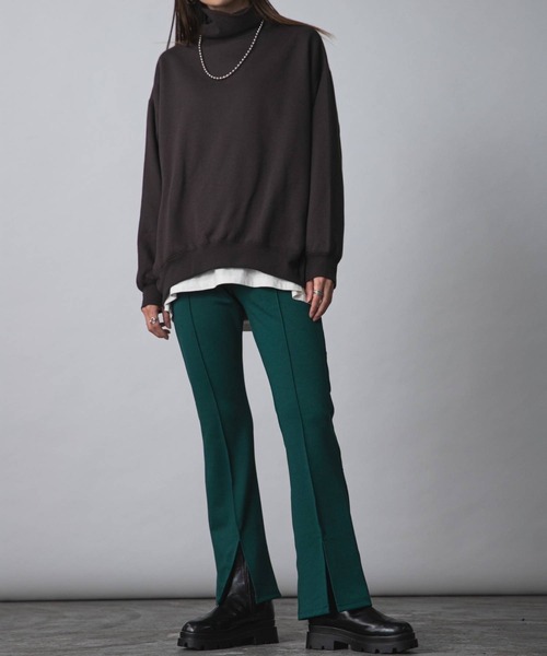 bohmal（ボマール）の「美脚カットソースリットパンツ（その他パンツ・レディース・ブラック/グリーン/パープル/オレンジ・FREE）」の17枚目の写真