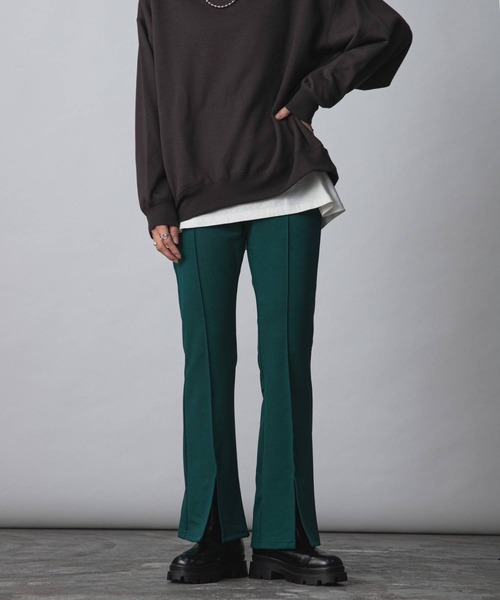 bohmal（ボマール）の「美脚カットソースリットパンツ（その他パンツ・レディース・ブラック/グリーン/パープル/オレンジ・FREE）」の18枚目の写真