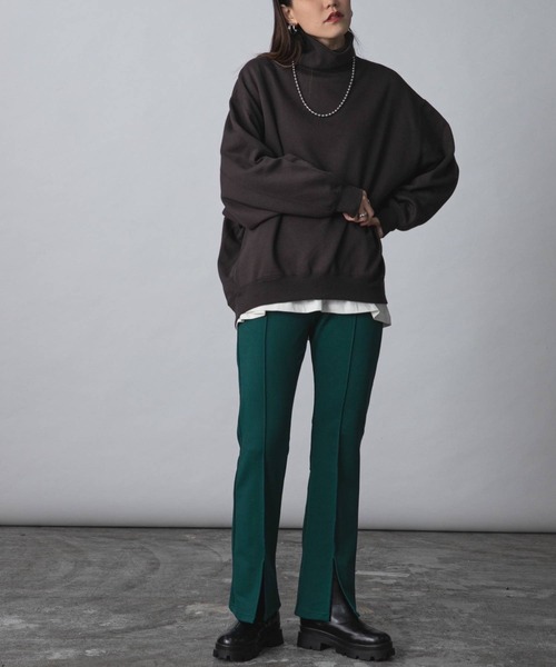 bohmal（ボマール）の「美脚カットソースリットパンツ（その他パンツ・レディース・ブラック/グリーン/パープル/オレンジ・FREE）」の15枚目の写真