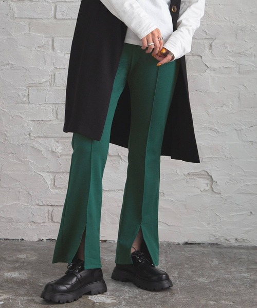 bohmal（ボマール）の「美脚カットソースリットパンツ（その他パンツ・レディース・ブラック/グリーン/パープル/オレンジ・FREE）」の20枚目の写真