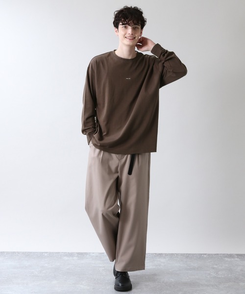 RAGEBLUE（レイジブルー）の「スムースプチロゴ刺繍ロンT/203173（Tシャツ/カットソー・メンズ・ホワイト/ブラック/ダークブラウン/グリーン・MEDIUM/LARGE）」の5枚目の写真