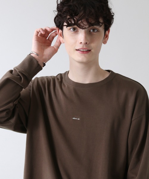 RAGEBLUE（レイジブルー）の「スムースプチロゴ刺繍ロンT/203173（Tシャツ/カットソー・メンズ・ホワイト/ブラック/ダークブラウン/グリーン・MEDIUM/LARGE）」の6枚目の写真