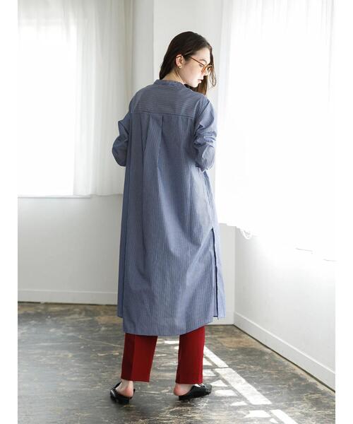 koe（コエ）の「サイドボタンバンドカラーシャツワンピース*（シャツワンピース・レディース・ホワイト/ベージュ/ネイビー/A/B・FREE）」の14枚目の写真