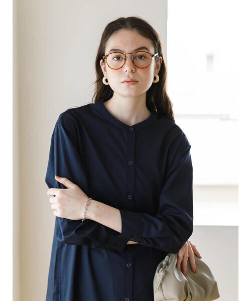 koe（コエ）の「サイドボタンバンドカラーシャツワンピース*（シャツワンピース・レディース・ホワイト/ベージュ/ネイビー/A/B・FREE）」の12枚目の写真
