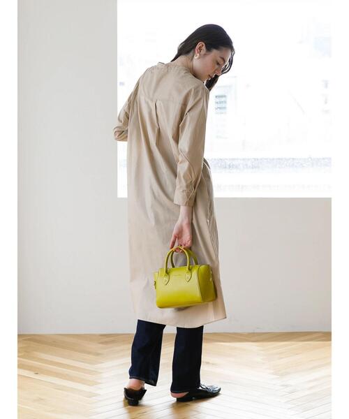 koe（コエ）の「サイドボタンバンドカラーシャツワンピース*（シャツワンピース・レディース・ホワイト/ベージュ/ネイビー/A/B・FREE）」の8枚目の写真