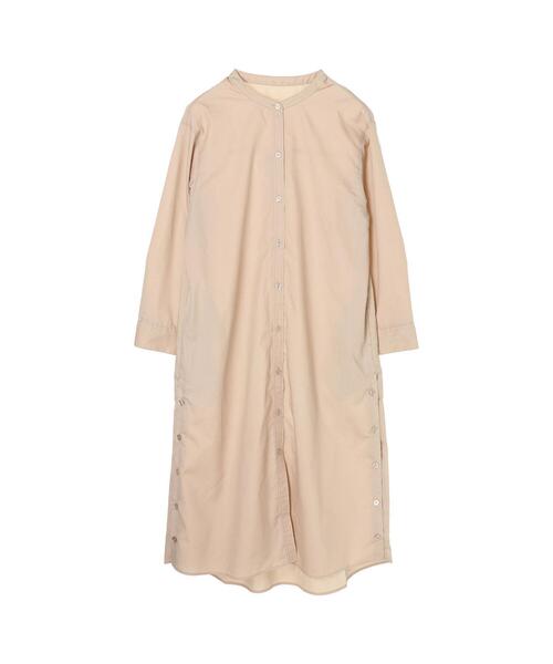 koe（コエ）の「サイドボタンバンドカラーシャツワンピース*（シャツワンピース・レディース・ホワイト/ベージュ/ネイビー/A/B・FREE）」の9枚目の写真