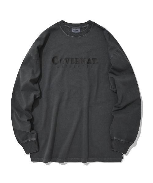COVERNAT（カバーナット）の「【COVERNAT】AUTHENTIC LOGO LONG SLEEVE / カバーナット オーセンティック ロゴ ロングスリーブ Tシャツ（Tシャツ/カットソー・メンズ・ブラック/チャコールグレー/ホワイト/グリーン系その他・LARGE/MEDIUM/X-LARGE/SMALL）」の4枚目の写真