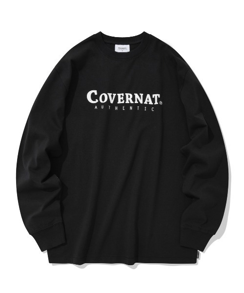 COVERNAT（カバーナット）の「【COVERNAT】AUTHENTIC LOGO LONG SLEEVE / カバーナット オーセンティック ロゴ ロングスリーブ Tシャツ（Tシャツ/カットソー・メンズ・ブラック/チャコールグレー/ホワイト/グリーン系その他・LARGE/MEDIUM/X-LARGE/SMALL）」の3枚目の写真