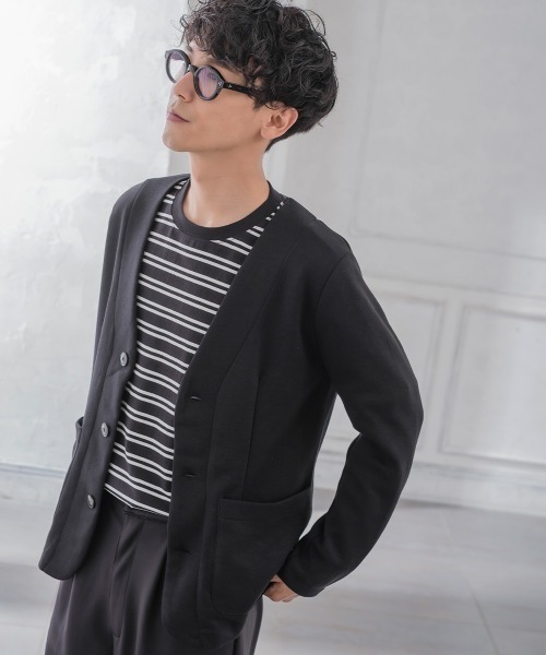 improves（インプローブス）の「ヘビーウエイト ボーダー クルーネック ビッグシルエット ロンT（Tシャツ/カットソー・メンズ・ダークグリーン/グレイッシュベージュ/オフホワイト/ブラック・LARGE/MEDIUM）」の9枚目の写真