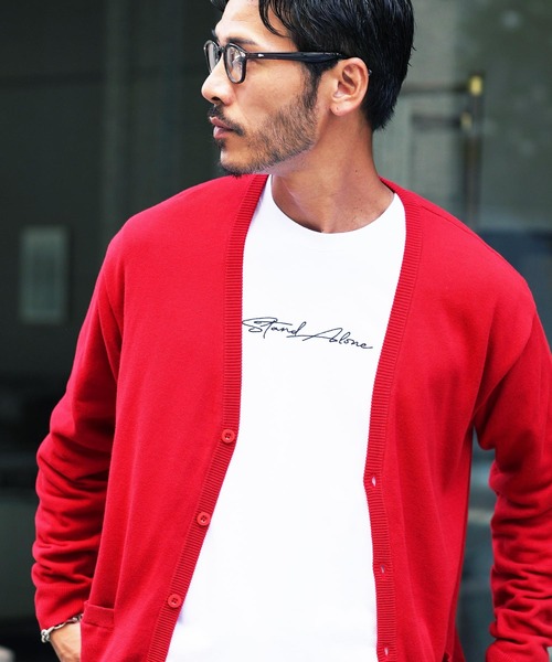 roshell（ロシェル）の「コットン ニットカーディガン（カーディガン/ボレロ・メンズ・グレー/ブラック/ブルー系その他/グレイッシュベージュ/レッド系その他/ベージュ系その他/マスタード/ダークグリーン/インディゴブルー/ミックスグレー/ブルー系その他3/ネイビー/ブルー系その他2/ライトベージュ/ブラウン/チャコールグレー/アイボリー/グリーン系その他/レッド/オレンジ/カーキ・X-LARGE/MEDIUM/LARGE/SMALL）」の19枚目の写真