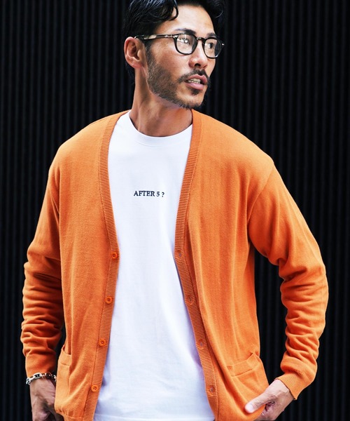 roshell（ロシェル）の「コットン ニットカーディガン（カーディガン/ボレロ・メンズ・グレー/ブラック/ブルー系その他/グレイッシュベージュ/レッド系その他/ベージュ系その他/マスタード/ダークグリーン/インディゴブルー/ミックスグレー/ブルー系その他3/ネイビー/ブルー系その他2/ライトベージュ/ブラウン/チャコールグレー/アイボリー/グリーン系その他/レッド/オレンジ/カーキ・X-LARGE/MEDIUM/LARGE/SMALL）」の21枚目の写真