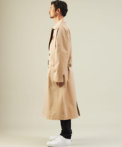 green label relaxing by 風早ゆうた(グリーンレーベルリラクシングバイカゼハヤユウタ)の「【WEB限定】<KZ×green label relaxing>ビッグシルエット トレンチコート(トレンチコート・メンズ・ベージュ/ブラック・S/M/L)」の4枚目の写真