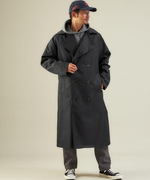green label relaxing by 風早ゆうた(グリーンレーベルリラクシングバイカゼハヤユウタ)の「【WEB限定】<KZ×green label relaxing>ビッグシルエット トレンチコート(トレンチコート・メンズ・ベージュ/ブラック・S/M/L)」の3枚目の写真