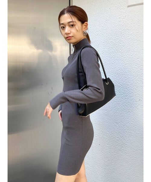 セール ハーフジップリブニットワンピース ワンピース Emoda エモダ のファッション通販 Zozotown