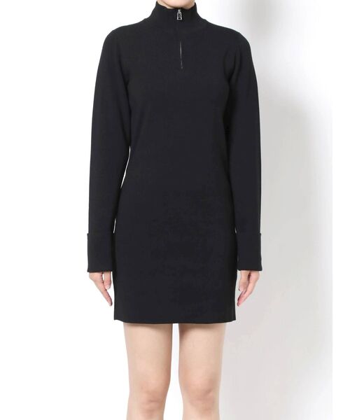 EMODA（エモダ）の「ハーフジップリブニットワンピース（ワンピース・レディース・ブラック/グレー/ブルー/キャメル・FREE）」の18枚目の写真