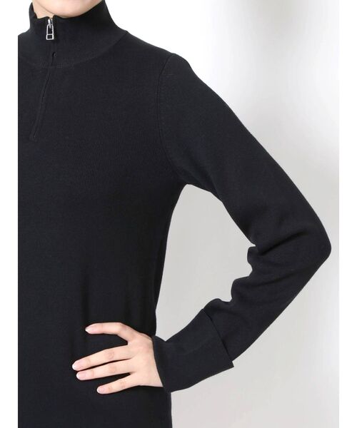 EMODA（エモダ）の「ハーフジップリブニットワンピース（ワンピース・レディース・ブラック/グレー/ブルー/キャメル・FREE）」の22枚目の写真