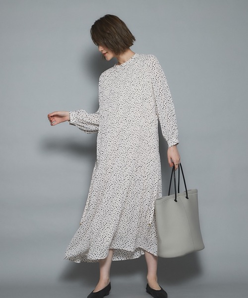 un dix cors（アンディコール）の「女性らしい繊細なデザイン　ダルメシアンプリントプリーツワンピース（ワンピース・レディース・ブラック/オフホワイト・FREE）」の17枚目の写真