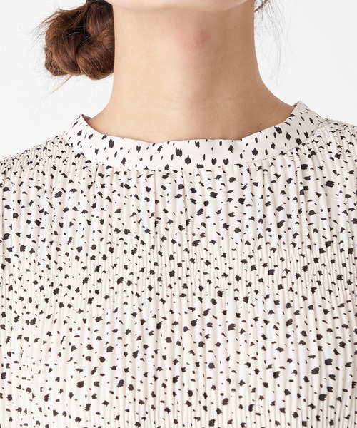 un dix cors（アンディコール）の「女性らしい繊細なデザイン　ダルメシアンプリントプリーツワンピース（ワンピース・レディース・ブラック/オフホワイト・FREE）」の18枚目の写真