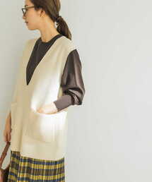 URBAN RESEARCH | 深Vネック畦ニットベスト(ニット/セーター)
