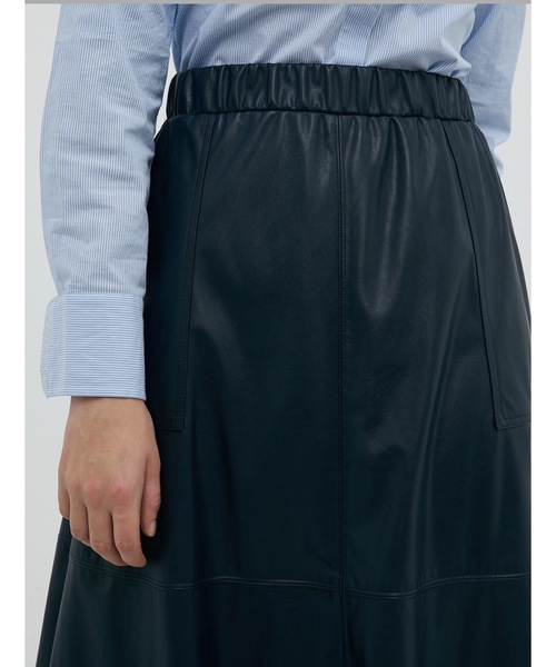 MAX&Co.（マックス アンド コー）の「MAX＆Co. [コメタ] コーティング ジャージ スカート（スカート・レディース・ネイビー/ボルドー・X-SMALL/SMALL/MEDIUM/LARGE）」の6枚目の写真