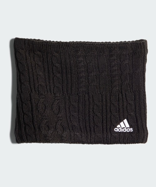 adidas（アディダス）の「ケーブル編み ネックウォーマー【adidas Golf/アディダスゴルフ】（ネックウォーマー/スヌード・レディース・ブラック/ヘザーグレー・FREE）」の2枚目の写真