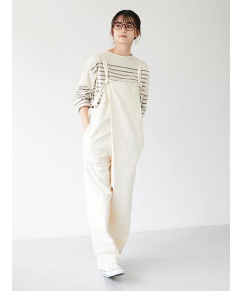 CRAFT STANDARD BOUTIQUE(クラフトスタンダードブティック)の「ミリタリークロス ラップサロペット *(サロペット/オーバーオール・レディース・ブラック/ナチュラル・FREE)」の16枚目の写真