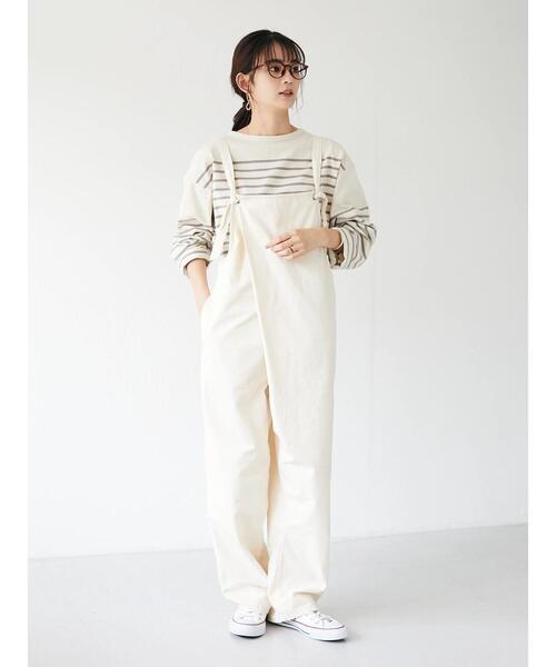 CRAFT STANDARD BOUTIQUE(クラフトスタンダードブティック)の「ミリタリークロス ラップサロペット *(サロペット/オーバーオール・レディース・ブラック/ナチュラル・FREE)」の17枚目の写真