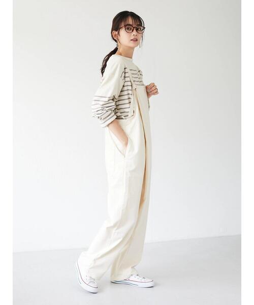 CRAFT STANDARD BOUTIQUE(クラフトスタンダードブティック)の「ミリタリークロス ラップサロペット *(サロペット/オーバーオール・レディース・ブラック/ナチュラル・FREE)」の18枚目の写真