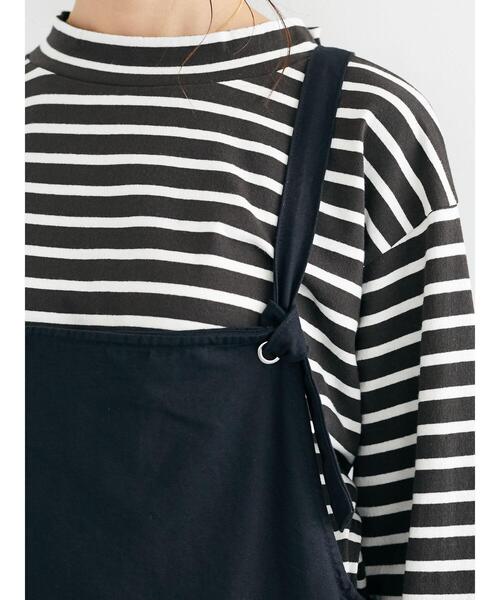 CRAFT STANDARD BOUTIQUE(クラフトスタンダードブティック)の「ミリタリークロス ラップサロペット *(サロペット/オーバーオール・レディース・ブラック/ナチュラル・FREE)」の19枚目の写真