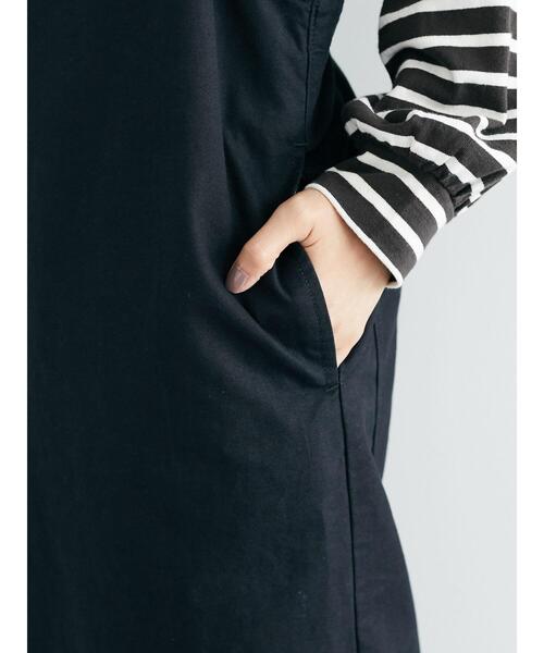 CRAFT STANDARD BOUTIQUE(クラフトスタンダードブティック)の「ミリタリークロス ラップサロペット *(サロペット/オーバーオール・レディース・ブラック/ナチュラル・FREE)」の20枚目の写真