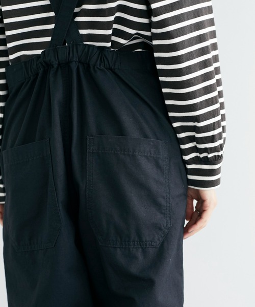 CRAFT STANDARD BOUTIQUE(クラフトスタンダードブティック)の「ミリタリークロス ラップサロペット *(サロペット/オーバーオール・レディース・ブラック/ナチュラル・FREE)」の11枚目の写真