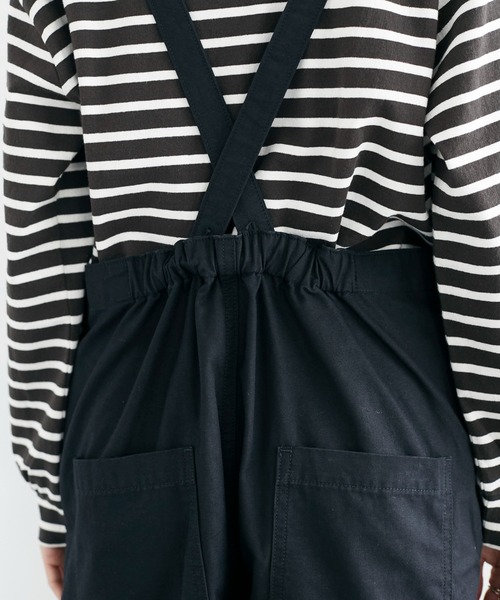 CRAFT STANDARD BOUTIQUE(クラフトスタンダードブティック)の「ミリタリークロス ラップサロペット *(サロペット/オーバーオール・レディース・ブラック/ナチュラル・FREE)」の9枚目の写真