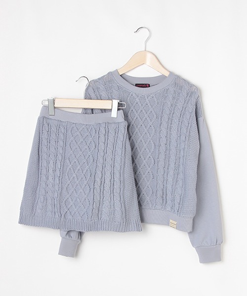 LOVETOXIC（ラブトキシック）の「ニットSETUP（ニット/セーター・キッズ・ブラック/サックスブルー/ベージュ・M/S/SS/L）」の8枚目の写真