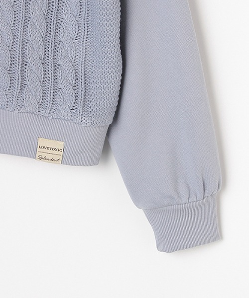 LOVETOXIC（ラブトキシック）の「ニットSETUP（ニット/セーター・キッズ・ブラック/サックスブルー/ベージュ・M/S/SS/L）」の10枚目の写真