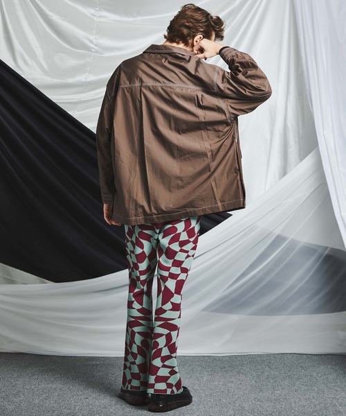 MAISON SPECIAL（メゾンスペシャル）の「《ユニセックスアイテム》クレイジーチェッカーフラッグニットピンタックフレアパンツ 【MAISON SPECIAL/メゾンスペシャル】（その他パンツ・メンズ・ブラック/グリーン/ブルー・0/1/2）」の6枚目の写真