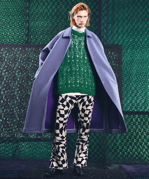 MAISON SPECIAL（メゾンスペシャル）の「《ユニセックスアイテム》クレイジーチェッカーフラッグニットピンタックフレアパンツ 【MAISON SPECIAL/メゾンスペシャル】（その他パンツ・メンズ・ブラック/グリーン/ブルー・0/1/2）」の19枚目の写真